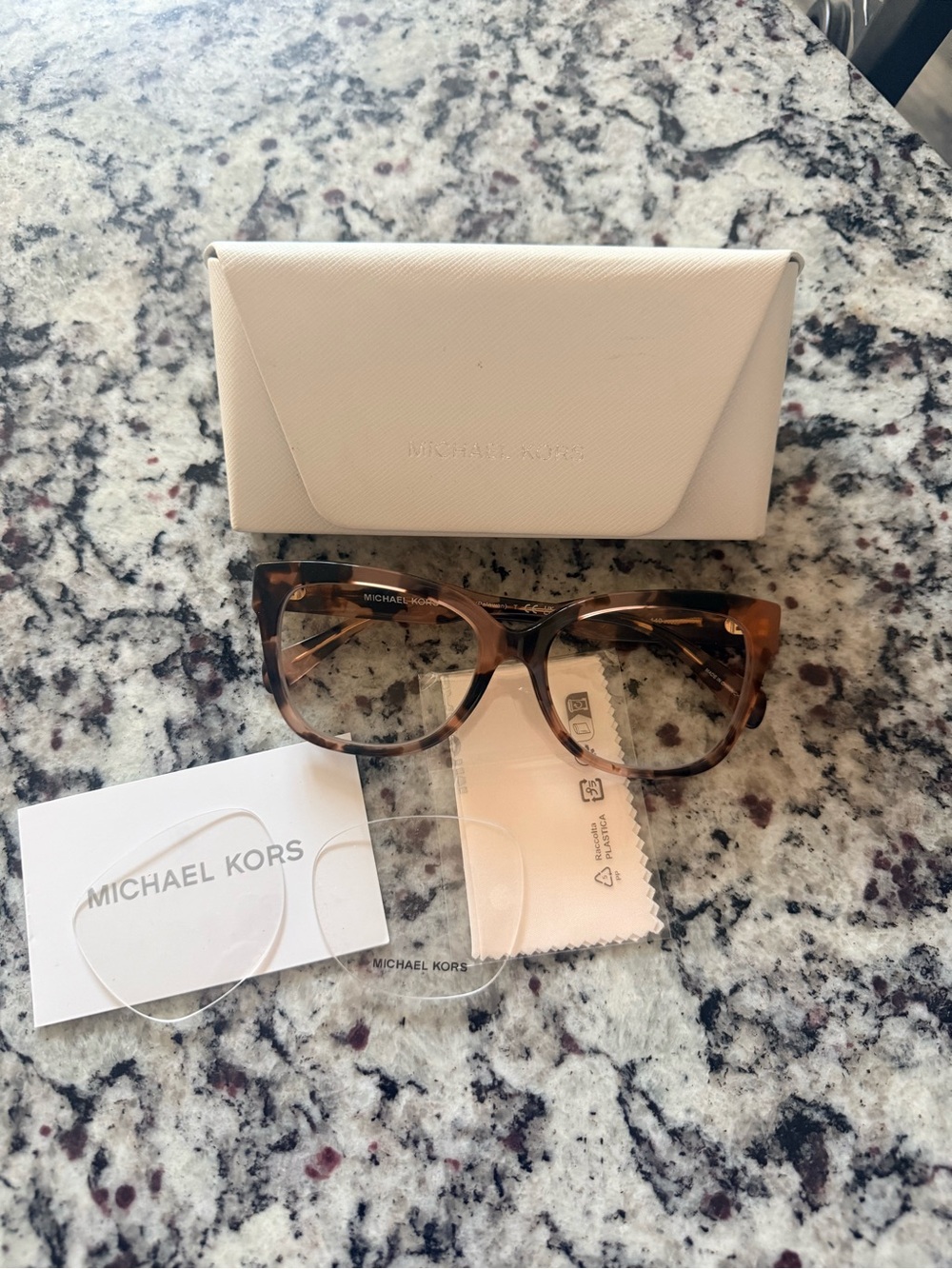 Michael Kors Tortoiseshell Square Optical Glasses in Brown